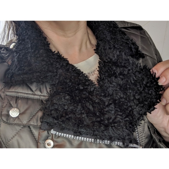 Vince Camuto Zipper Puffer Faux Fur Lined Jacket S - Picture 4 of 8